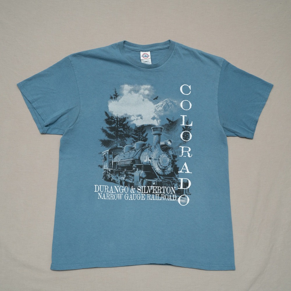 Y2k 2000s Colorado Durango & Silverton Narrow Gauge Railroad T Shirt Adult L